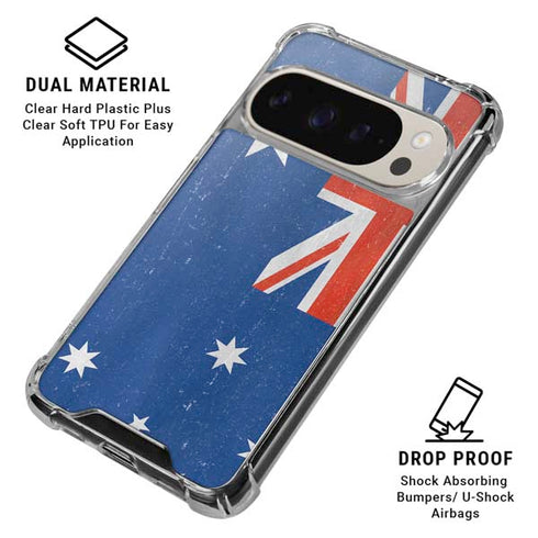 Australia Flag Distressed Pixel 9/9 Pro Clear Case
